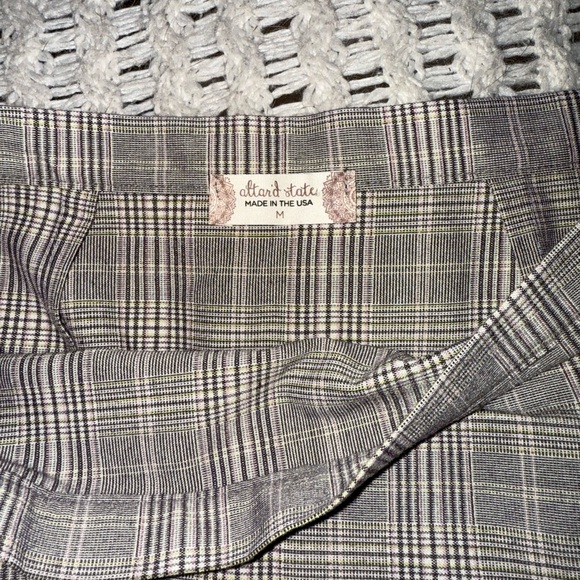 Altar'd State Checkered Mini Skirt in Gray - Picture 2 of 3
